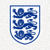 英格兰国家队标志 - 白色背景上的三只狮子